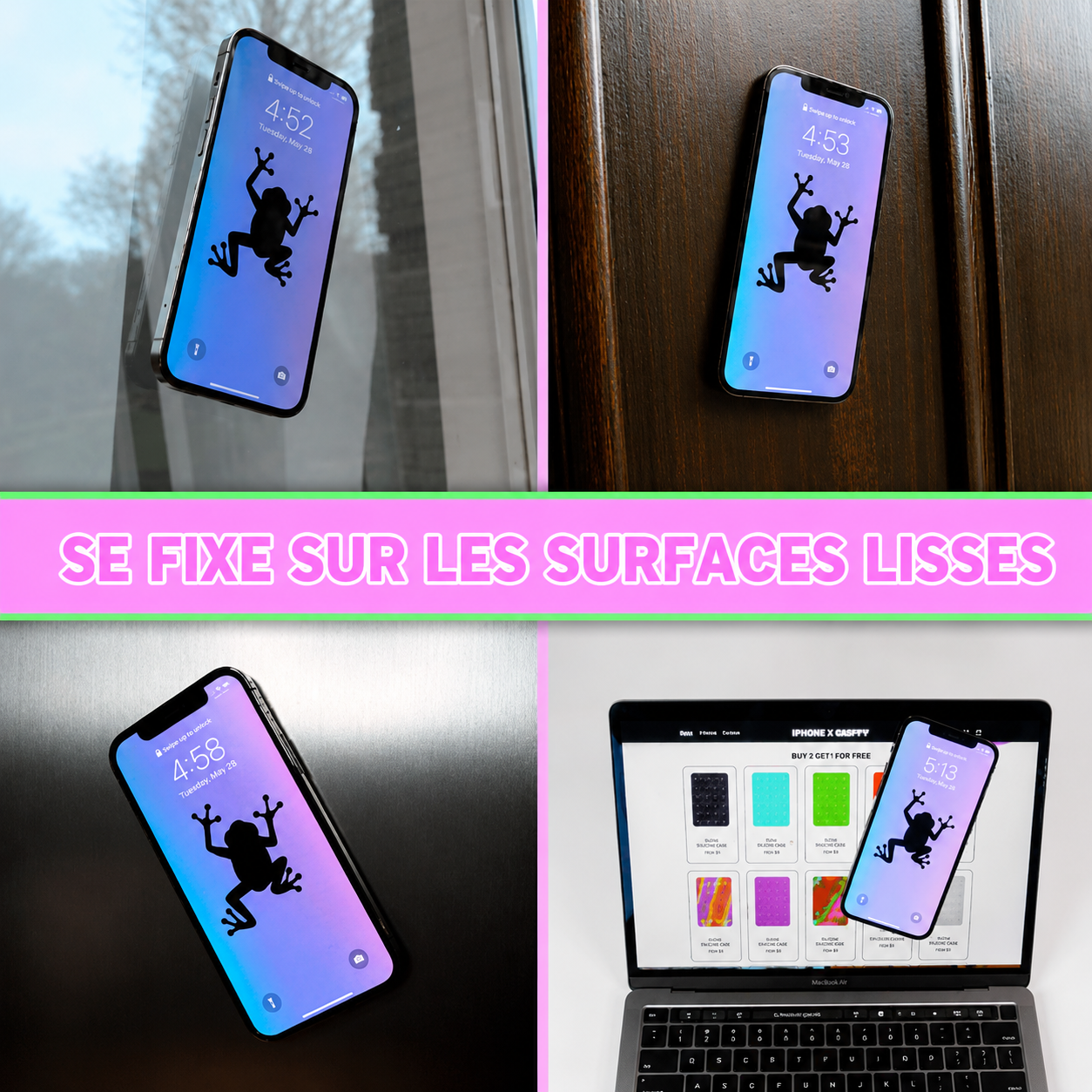 Support de Téléphone à Ventouse